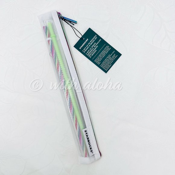 🌹SALE🌹NEW Starbucks 2 Reusable 24oz Straws & Brush SET - Picture 10 of 10
